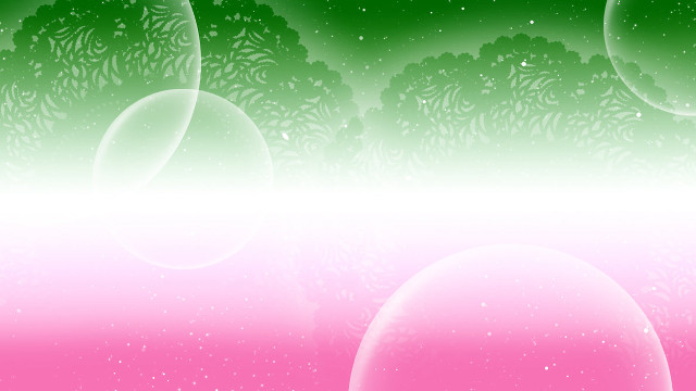 Pink green bubbles stars sky free wallpaper for desktop - medium preview image