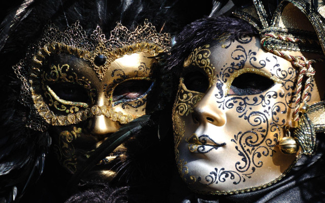 Black gold masks designs image free wallpaper for desktop - medium preview image