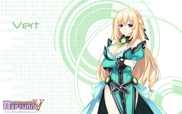 Anime girl blonde blue eyes free wallpaper for desktop - medium preview image