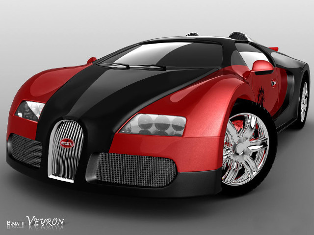 Red black bugatti gray background #2 free wallpaper for desktop - medium preview image