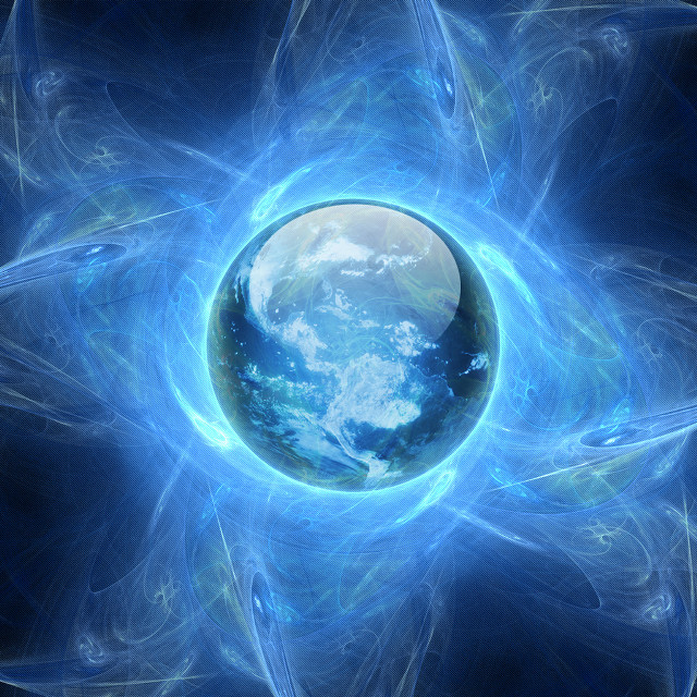 Blue white earth vortex light free wallpaper for tablet - medium preview image