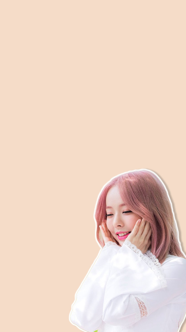 Woman pink hair white shirt free wallpaper for mobile - medium preview image