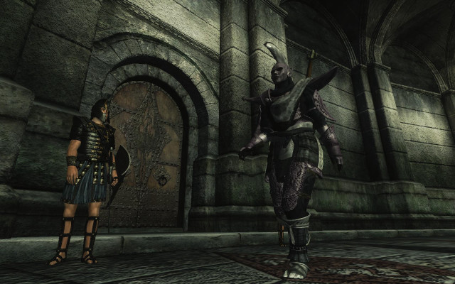 Couple people standing room stone free wallpaper for desktop - medium preview image