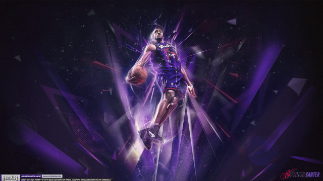 Basketball player air purple background free wallpaper for desktop - medium preview image
