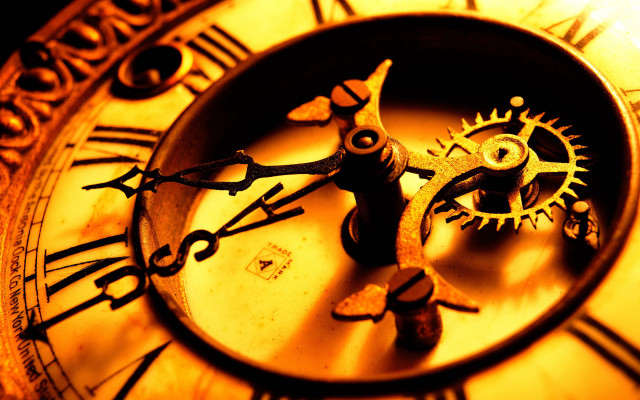 Close up clock face hands free wallpaper for desktop - medium preview image