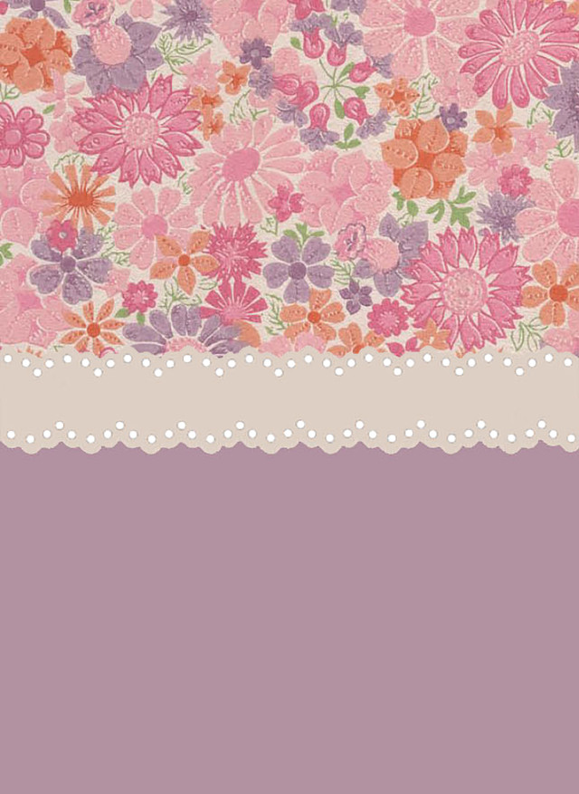 Pink purple floral background white free wallpaper for mobile - medium preview image