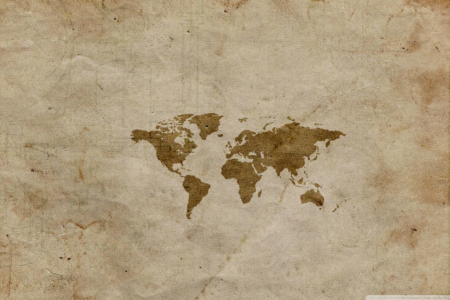 World map brown background border #2 free wallpaper for desktop - medium preview image