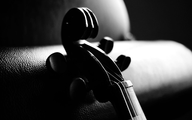 Violin leather chair dark room free wallpaper for desktop - medium preview image