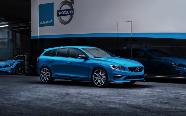 Blue volvo car parked volvo free wallpaper for desktop - medium preview image