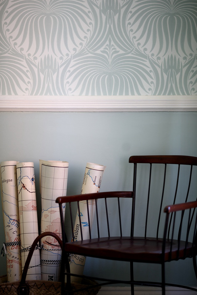 Chair vases floor room wallpapered free wallpaper for mobile - medium preview image
