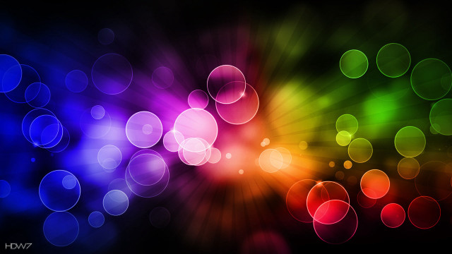 Colorful circles light black background free wallpaper for desktop - medium preview image