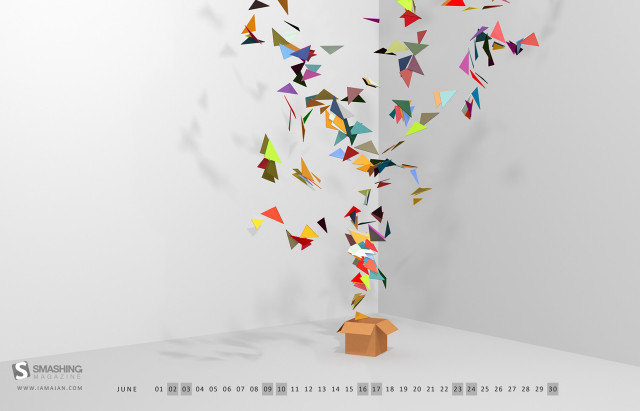 Colorful paper bird 3d render free wallpaper for desktop - medium preview image
