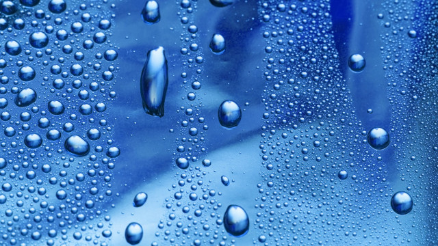 Water droplets blue surface sky free wallpaper for desktop - medium preview image