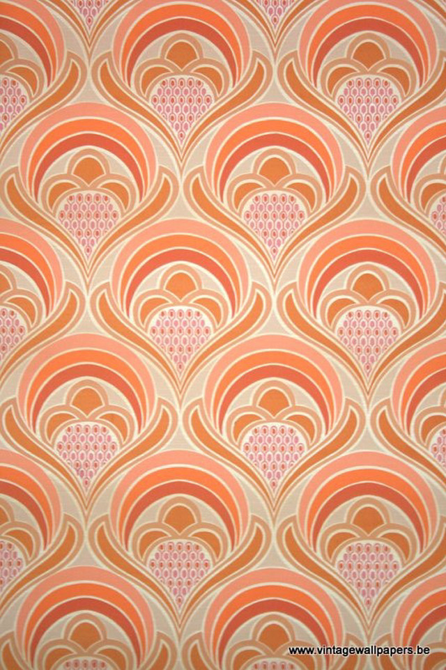 Orange pink pattern wallpaper shapes free wallpaper for mobile - medium preview image