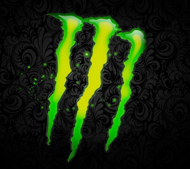 Monster logo black background green #4 free wallpaper for tablet - medium preview image