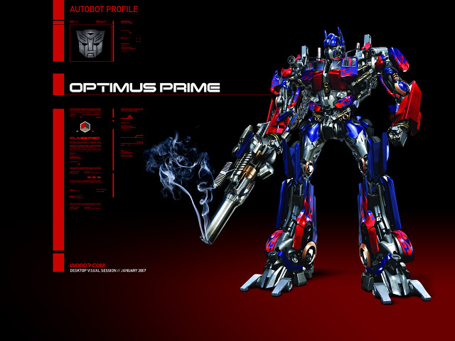 Futuristic robot red blue black free wallpaper for desktop - medium preview image