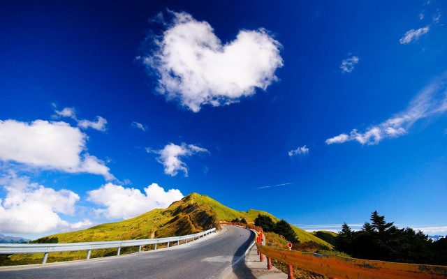 Road heart cloud fence sky #2 free wallpaper for desktop - medium preview image