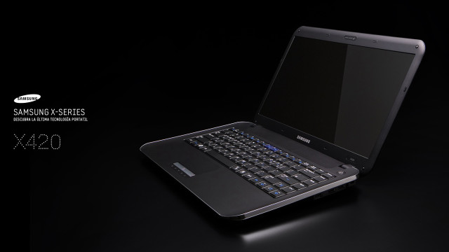 Samsung laptop black surface black free wallpaper for desktop - medium preview image