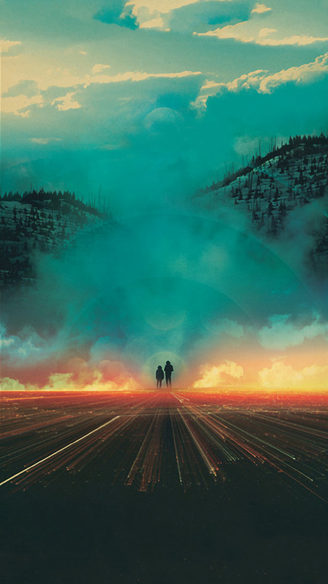 Couple people field cloudy sky #3 free wallpaper for mobile - medium preview image