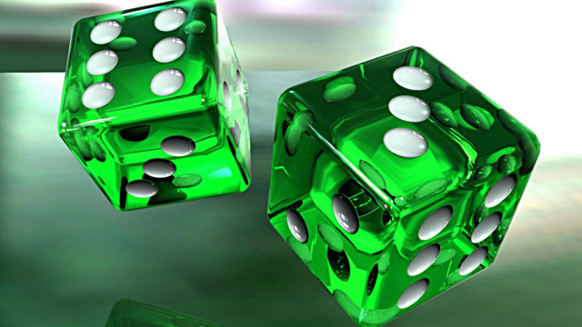 Green dices white dots table free wallpaper for desktop - medium preview image