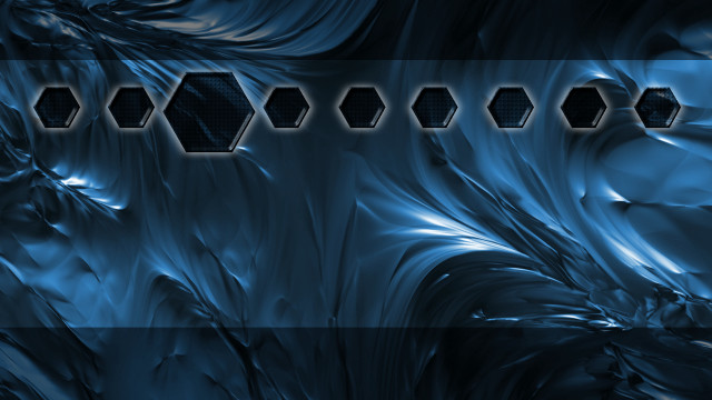 Blue abstract hexagons light dark free wallpaper for desktop - medium preview image