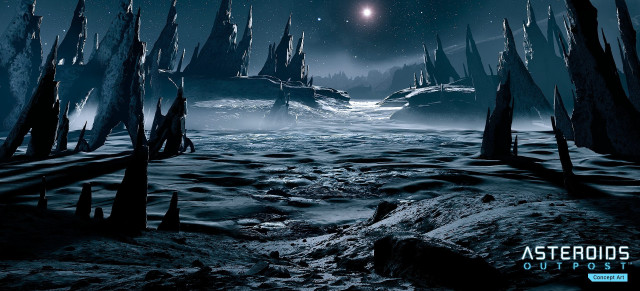 Dark landscape moon distant star free wallpaper for desktop - medium preview image