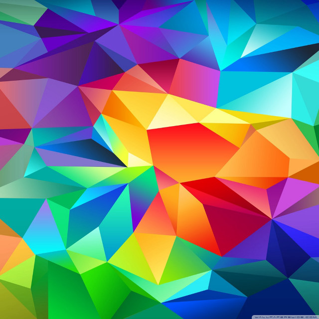 Colorful abstract shapes triangle geometric free wallpaper for tablet - medium preview image