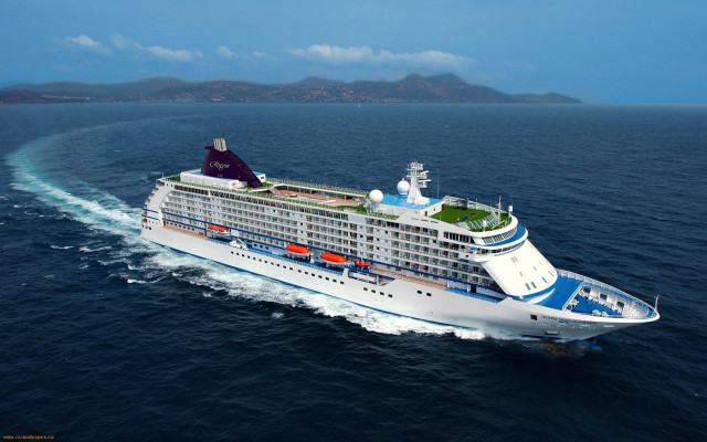 Cruise ship ocean sunny day #14 free wallpaper for desktop - medium preview image