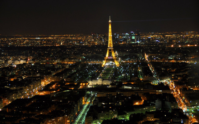 Eiffel tower night view paris #3 free wallpaper for desktop - medium preview image