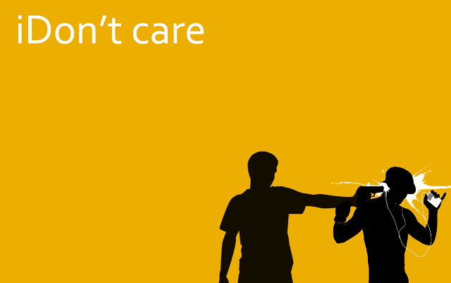 Man woman cellphone yellow background free wallpaper for desktop - medium preview image