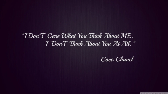 Purple background coco chanel quote free wallpaper for desktop - medium preview image