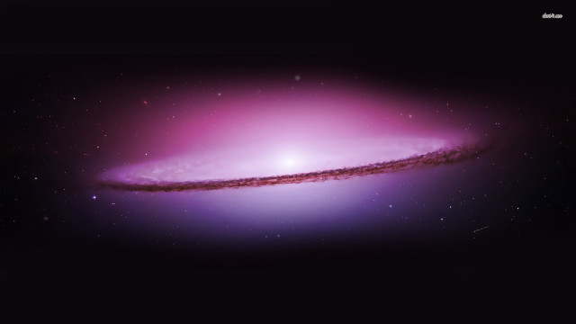 Purple galaxy stars black background free wallpaper for desktop - medium preview image