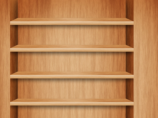 Wooden shelf three shelves each free wallpaper for desktop - medium preview image