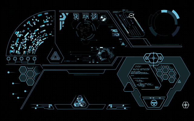 Futuristic blue black background design free wallpaper for desktop - medium preview image