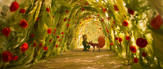 Man riding horse flower tunnel free wallpaper for desktop - medium preview image