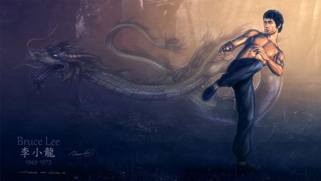 Man woman dragon woods tree free wallpaper for desktop - medium preview image