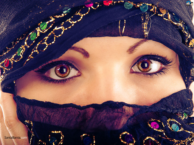 Woman veil face eyes covered free wallpaper for desktop - medium preview image