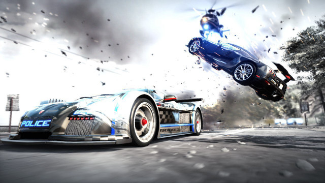 Car flying over car helicopter free wallpaper for desktop - medium preview image