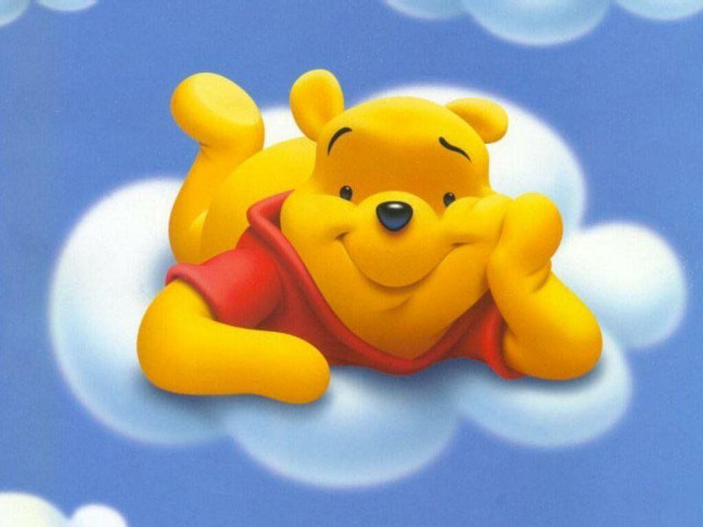 Winnie the pooh cloud arms free wallpaper for desktop - medium preview image