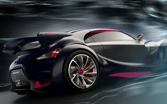 Artistic car dark background red free wallpaper for desktop - medium preview image