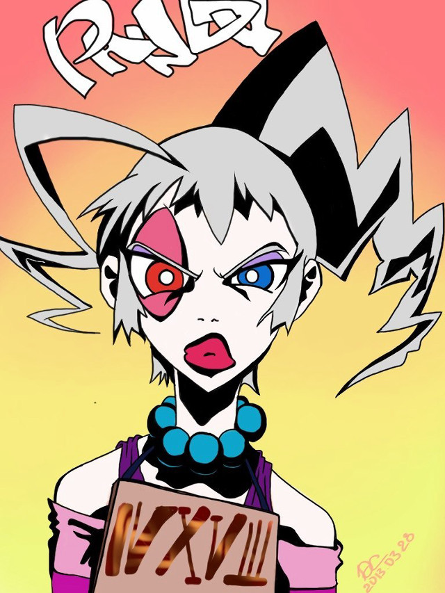 Cartoon creepy character sign expression free wallpaper for mobile - medium preview image