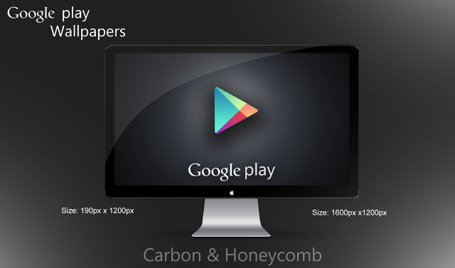 Computer screen play button google free wallpaper for desktop - medium preview image