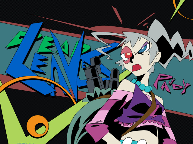 Cartoon crazy expression graffiti scissors free wallpaper for desktop - medium preview image