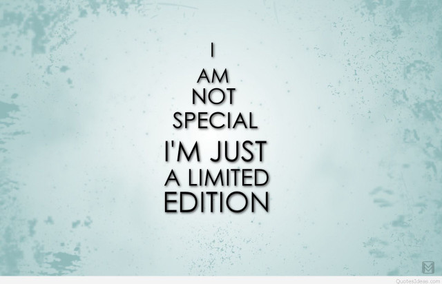 Limited edition quote blue background free wallpaper for desktop - medium preview image