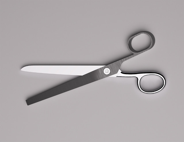 Scissors gray background shadow left free wallpaper for desktop - medium preview image