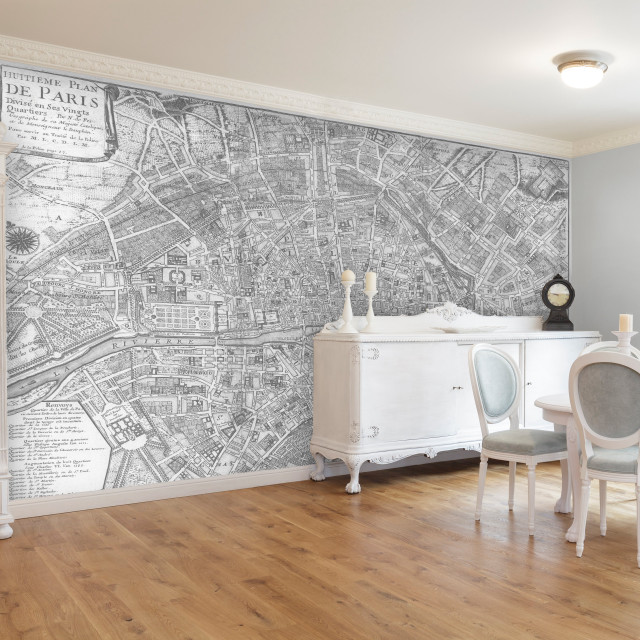 Map room white furniture clock free wallpaper for tablet - medium preview image