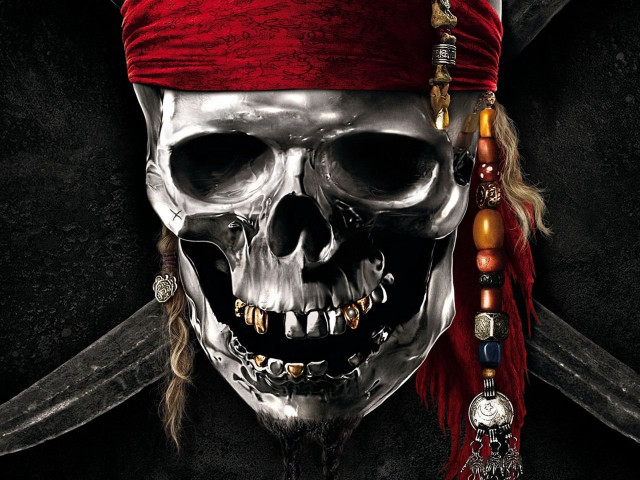 Skull red bandana swords in free wallpaper for desktop - medium preview image
