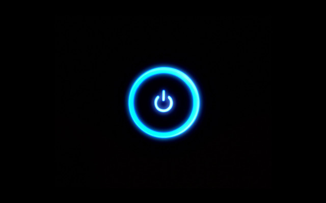 Blue light black background circle free wallpaper for desktop - medium preview image