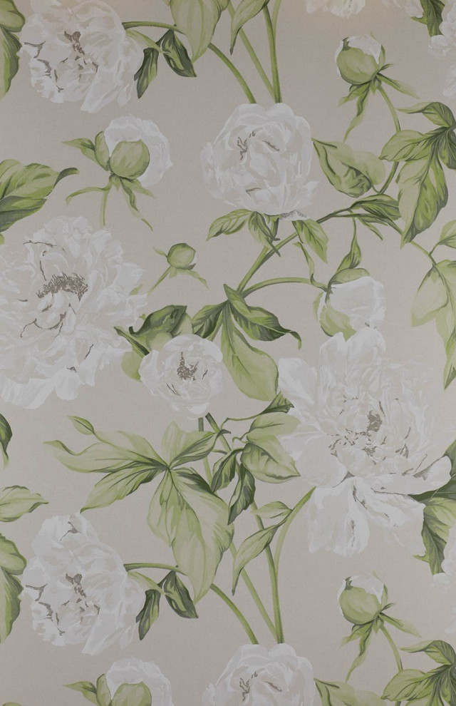 Flower pattern green leaves wallpaper free wallpaper for mobile - medium preview image