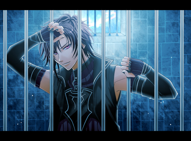 Man jail hands head behind free wallpaper for desktop - medium preview image